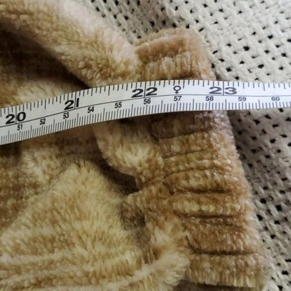 Jaclyn Smith Cinched Soft Brown Plaid Fully Zippered Fleece Sz. S?(2X) Jacket - Picture 7 of 11